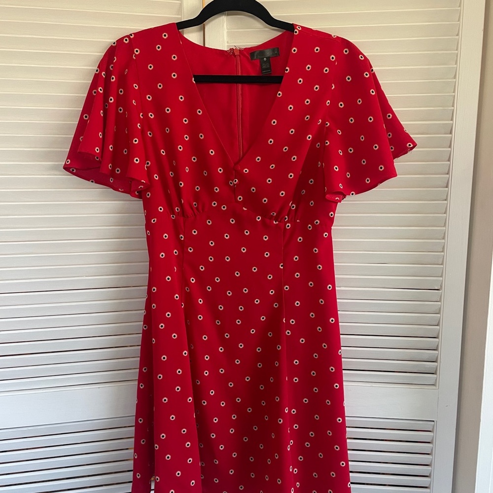 Aqua red dress